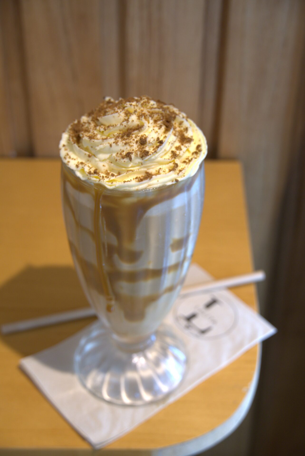 Milkshake de dulce de leche con crema